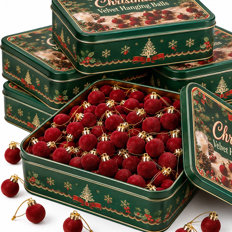 2cm Wine Red Velvet Christmas  - огляд і ціна Home Decor Indonesia