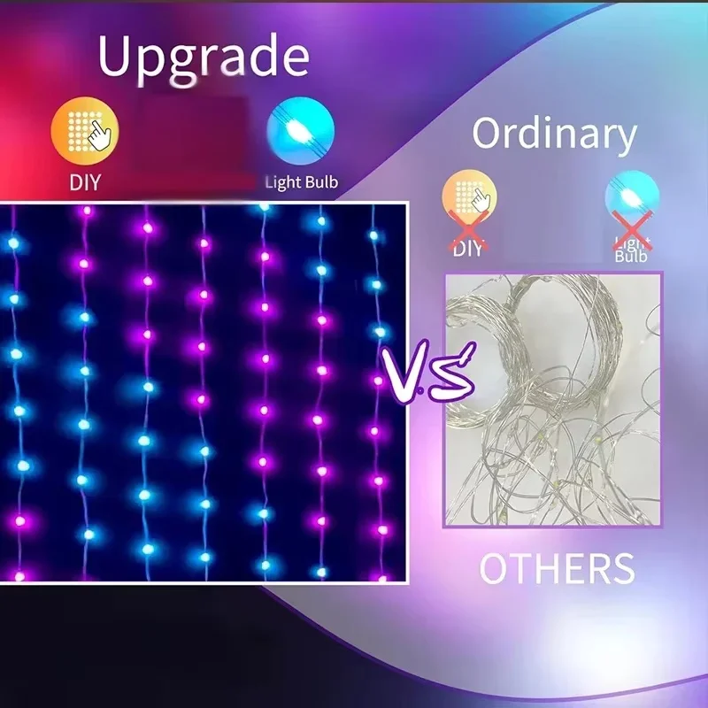 Smart LED Curtain Lights RGB A - огляд і ціна Home Decor Free App