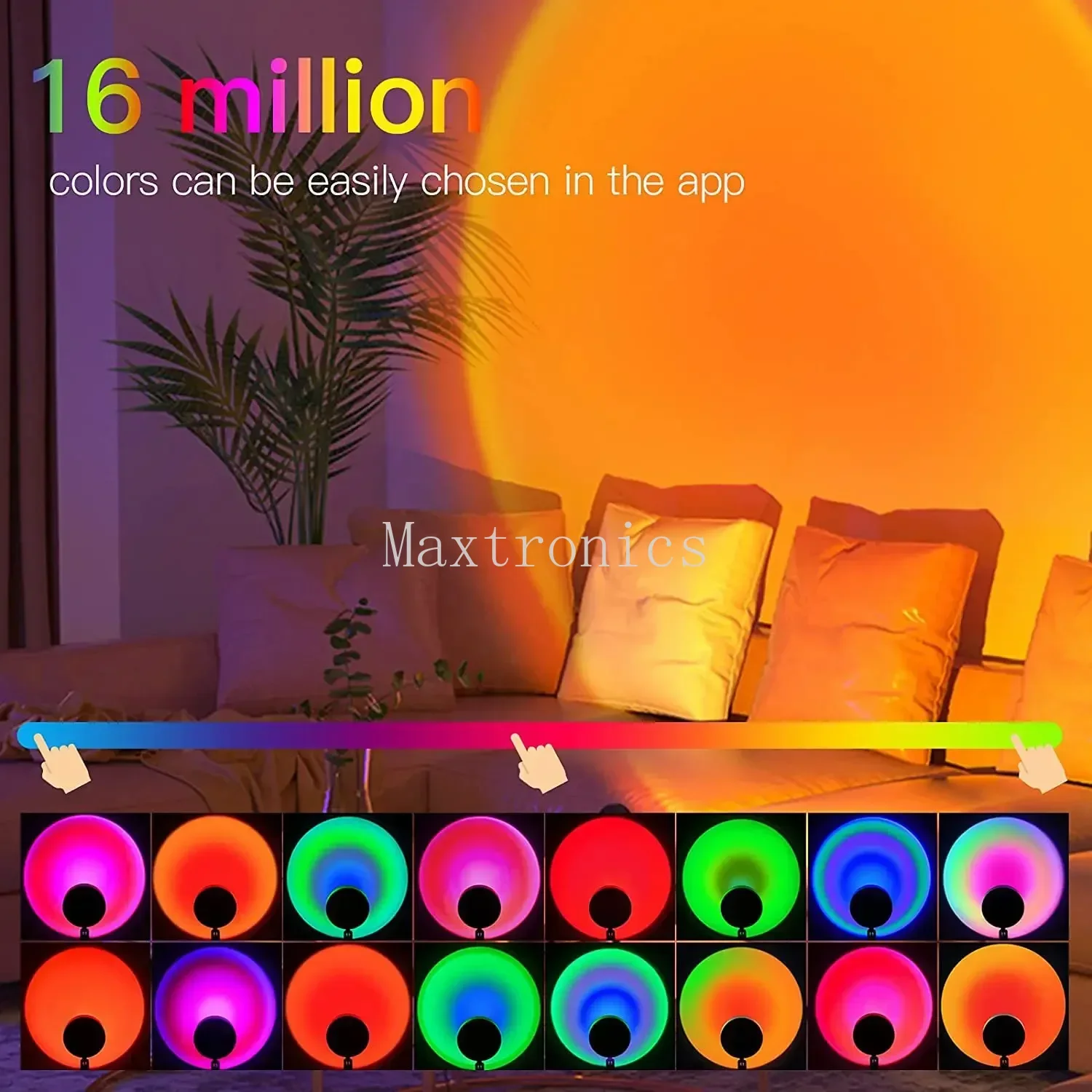 LED Sunset Lamp TUYA Bluetooth - огляд і ціна Home Decor Free App