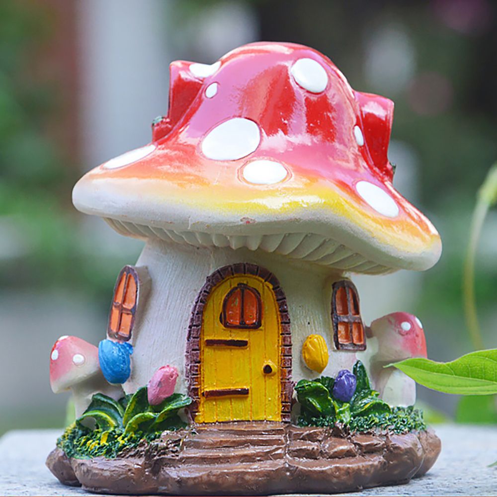 Miniature Mushroom House Resin - огляд і ціна Home Decor Za