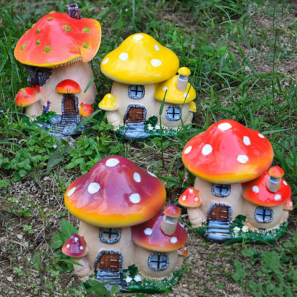 Miniature Mushroom House Resin - огляд і ціна Home Decor Za